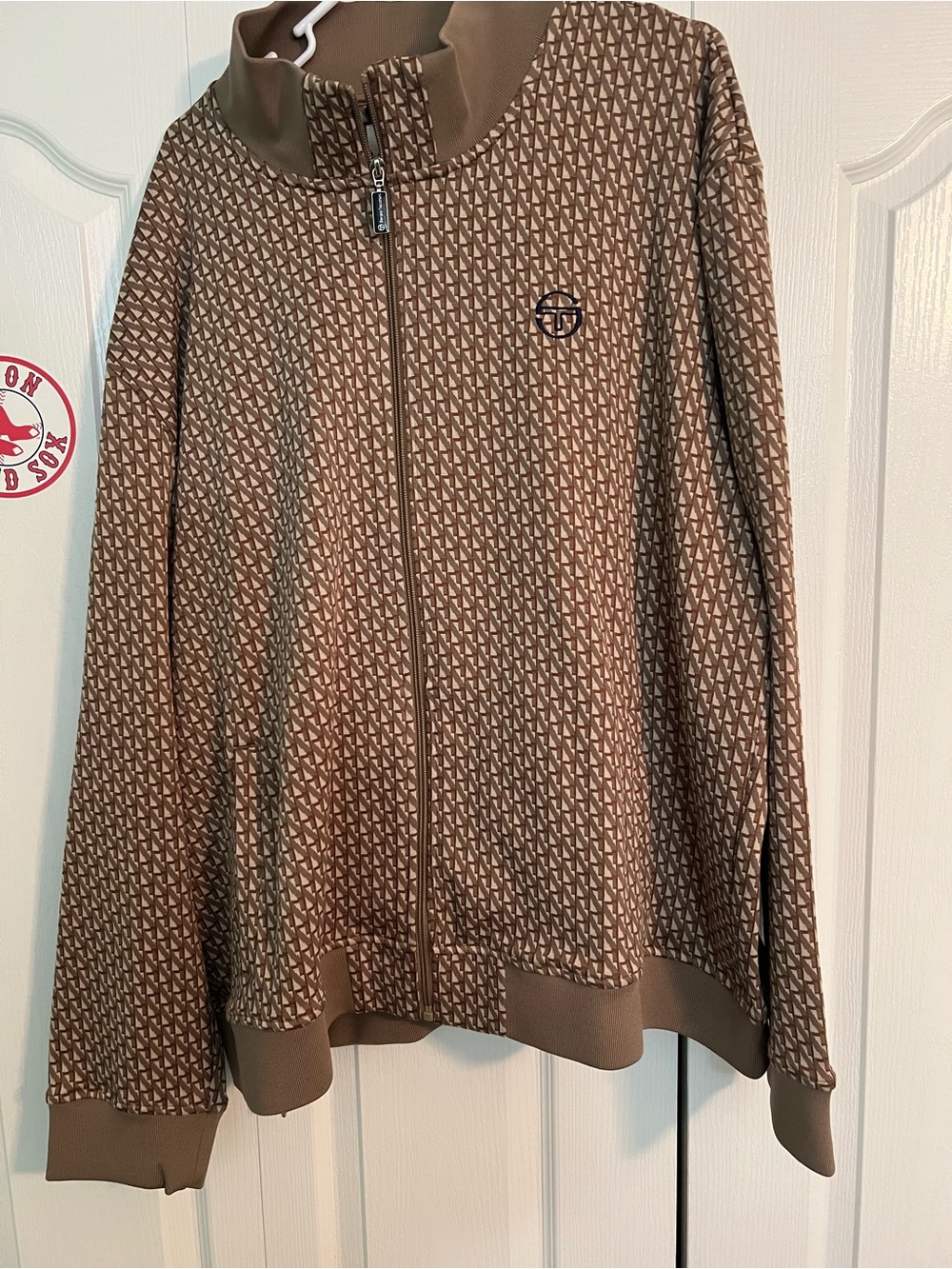 Sergio Tacchini Brown Paolo Zip-Up Tracksuit Taupe /grey
